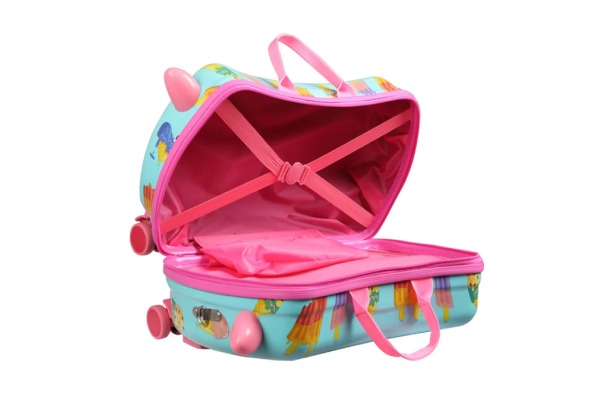 Kids Ride-On Ice Cream Travel Luggage Suitcase