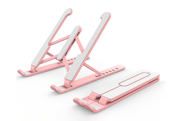 Adjustable Foldable Desktop Laptop Stand - Three Colours Available