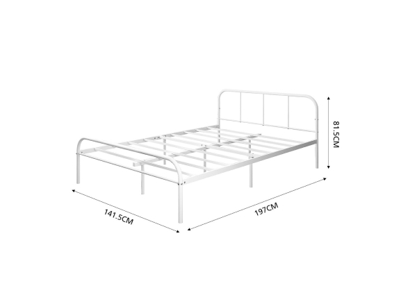 Double Metal Bed Frame - Two Colours Available
