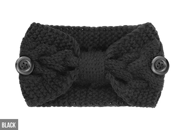 Women's Button Turban Headband - Option for Two-Pack