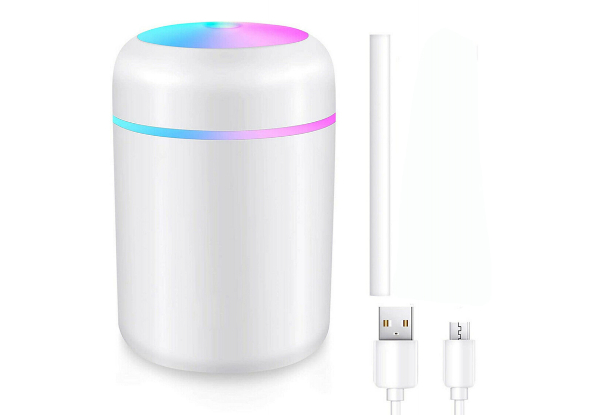 USB Car Mist Humidifier with Light - Available in Three Colours & Option for Two