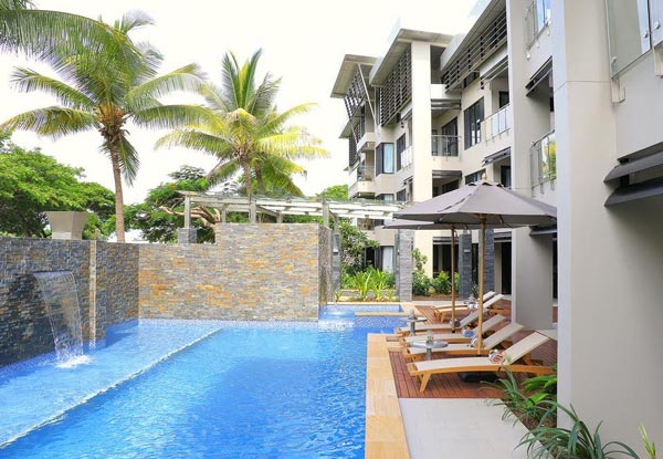 Per Person Twin Share, Five-Night Stay at The Palms Denarau in a Double Queen Guestroom or a One Bedroom Apartment incl. All Prepayable Taxes & Return Coach Transfers to/from Nadi Airport / Denarau - Option to Add Kids