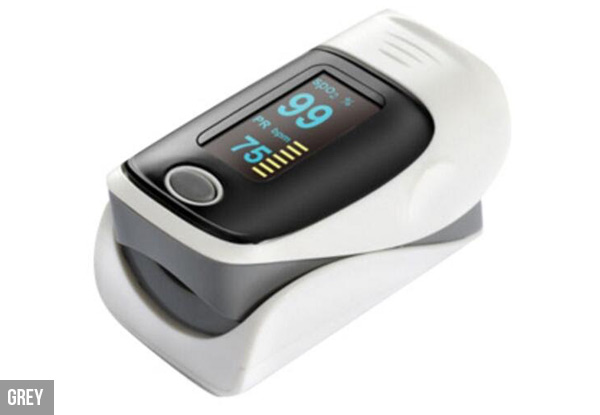 Fingertip Heart Rate Monitor with Pulse Oximeter - Five Colours Available