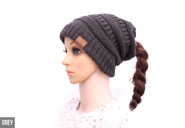 Slouchy Comfortable Cable Knit Beanie - Two Colours Available & Option for Both