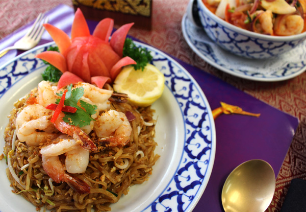 Warming Thai Dinner for Two incl. Two Soups or One Entree to Share, Two Mains, & Fragrant Rice