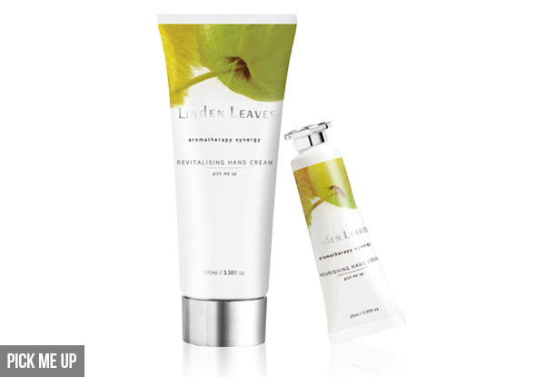 Linden Leaves 100ml Hand Cream incl. Free Travel Size Cream - Four Options Available