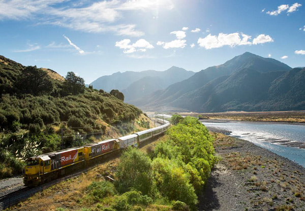 TranzAlpine 'Heart of the West Coast' Experience for Two People Staying at Lake Brunner or Central Greymouth incl. Return Rail Passes from Christchurch, & One Nights Accommodation at Either Kingsgate Hotel or Hotel Lake Brunner - Option for Two Nights
