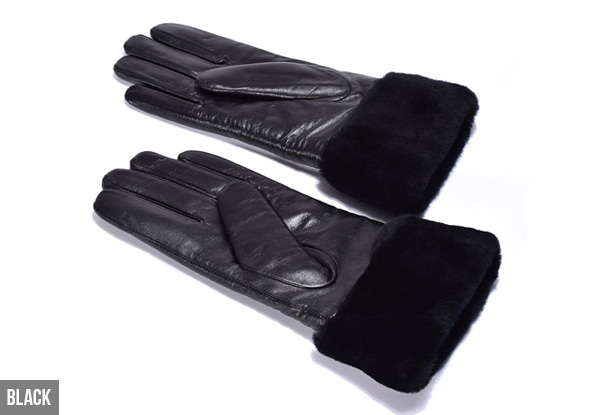 Auzland Women's 'Chloe' Classic Leather UGG Gloves - Two Colours Available