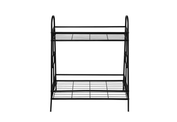 Two-Tier Plant Stand Metal Display Shelf Indoor/Outdoor - Option for Five-Tier