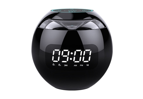 Spherical Digital Clock with Bluetooth Speaker - Three  Colours Available