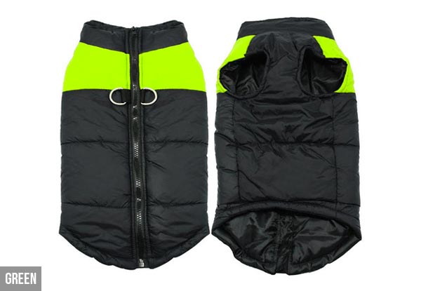 Water-Resistant Dog Jacket - Four Colours & Seven Sizes Available