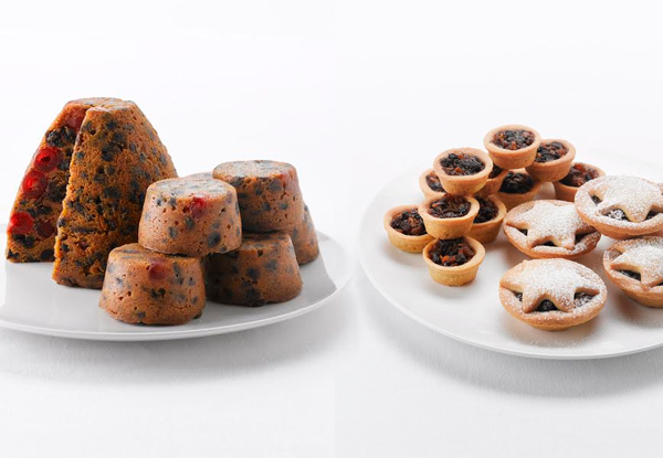 1kg Christmas Panettone or Pudding, Six Christmas Mince Tarts & 12 Mini Christmas Mince Tarts