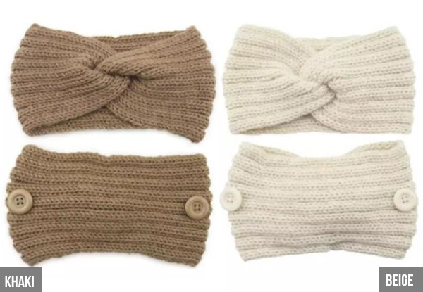 Knitted Headband - 10 Colours Available - Option for Two-Pack