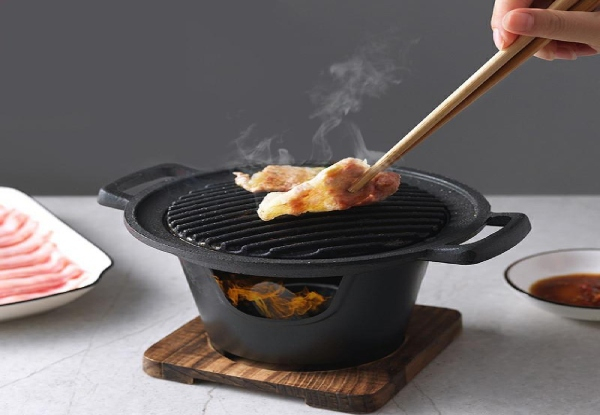 Portable Mini BBQ Grill Non-Stick Stove Plate - Two Sizes Available
