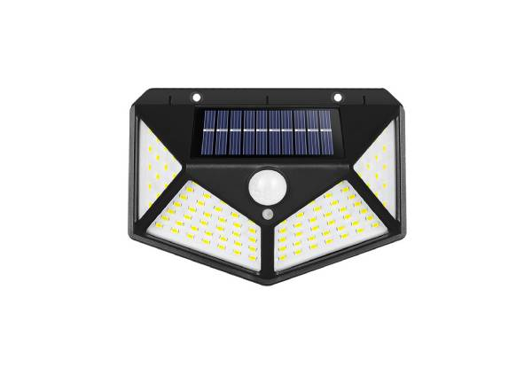 Two-Piece Solar 100 LED Motion Sensor Wall Light