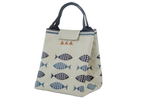 Fish Pattern Insulated Lunch Bags - Three Colours Available - Option for Two-Pack