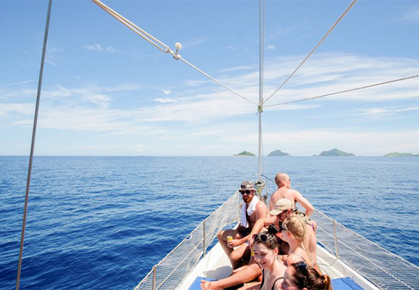 Fijian Seaspray Sailing Adventure for One Adult incl. a Full Day Out Sailing Between Islands, Drinks, Snorkelling, Island Village Visit, Entertainment & a BBQ Lunch - Options for a Child