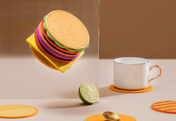 Eight-Pack Burger Shape Coaster