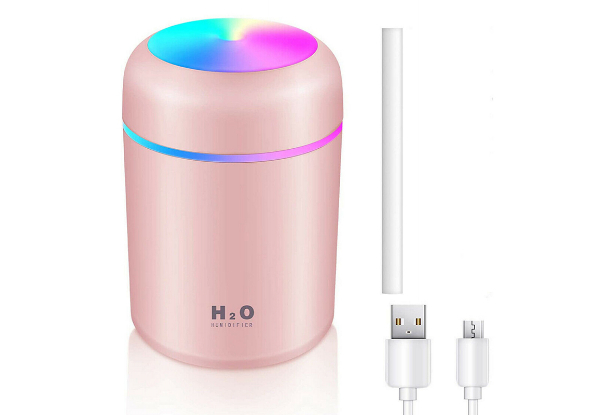 USB Car Mist Humidifier with Light - Available in Three Colours & Option for Two