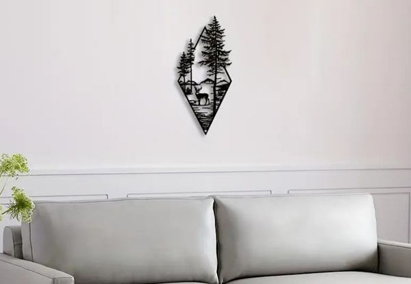 Metal Forest Deer Wall Decor - Option for Two-Pack