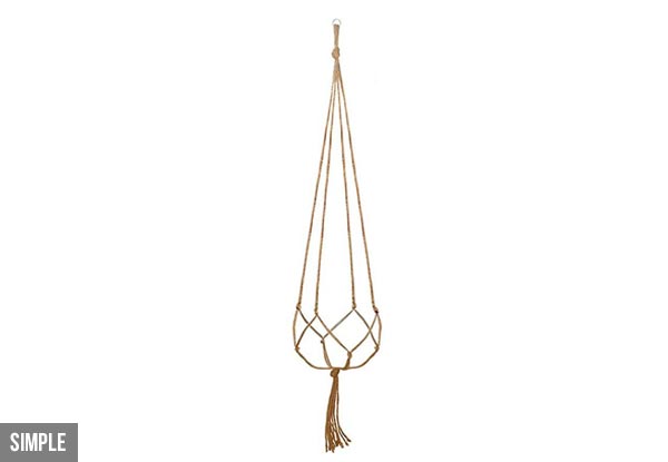 Garden Plant Rope Hanger - Range of Styles Available with Free Delivery