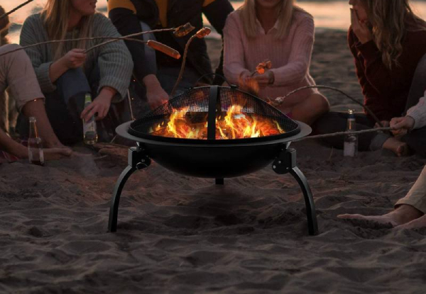 Two-In-One Foldable BBQ Firepit