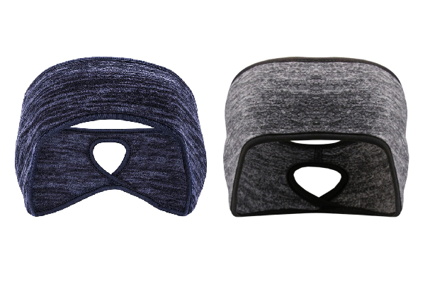 Two-Piece Ear Warmer Headband with Ponytail Hole - Available in Two Options