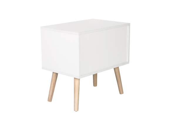 Modern Wooden Cube Drawer Bedside Table - Option for Two