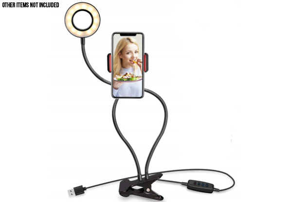 Two-in-One Selfie Ring Light & Phone Stand