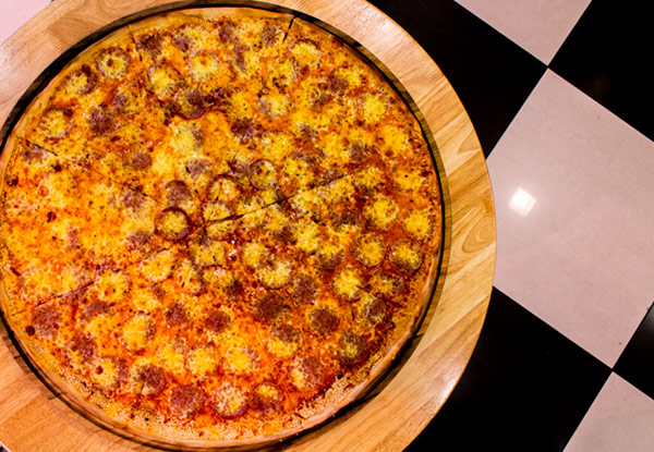 Experience the Largest Pizza in New Zealand with One 60cm Giant Proper Pizza - Feed Your Family & Friends with an Option for Two Pizzas