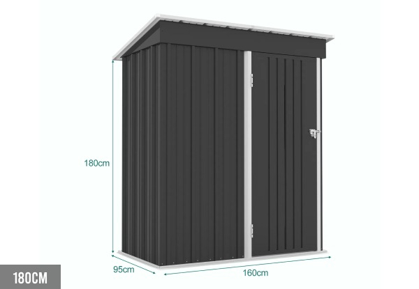 Lockable Garden Storage Shed with Tilted Roof - Two Sizes Available