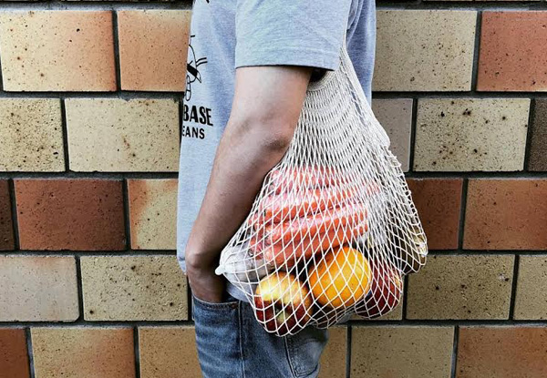 Two-Pack 100% Cotton Reusable Shoulder Bag