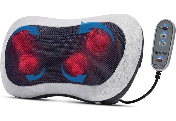 Renpho Heated Massage Pillow with Remote Control