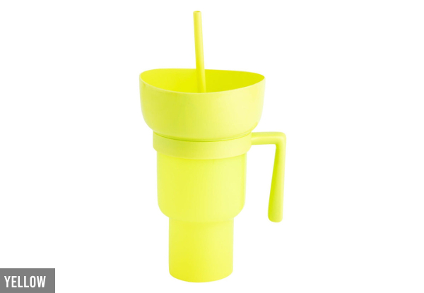 Reusable Dual Drink & Snack Cup - Nine Colours Available