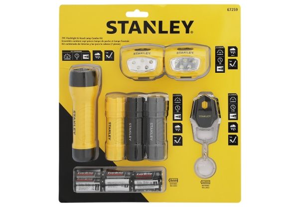Stanley Seven-Piece Flashlight & Headlamp Set
