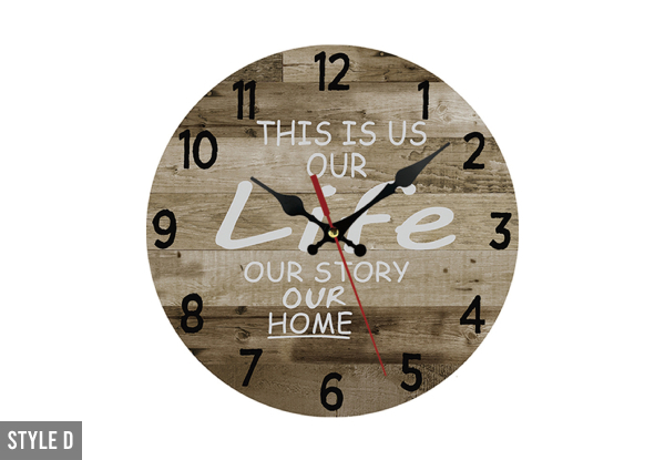 Creative Wooden Clock - Six Styles Available