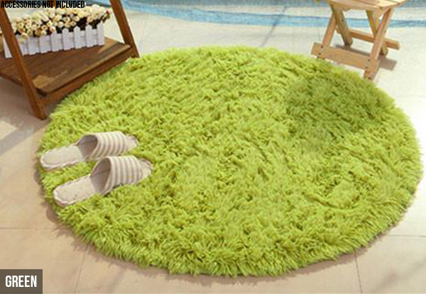 Round Indoor Shaggy Rug - Six Colours Available