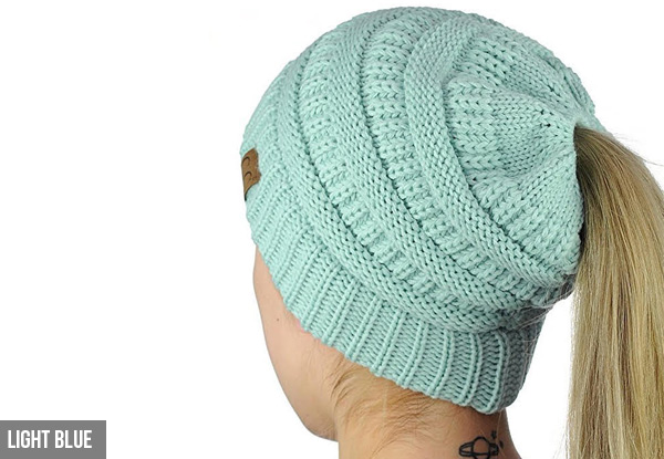 Ponytail Beanie - Ten Colours Available
