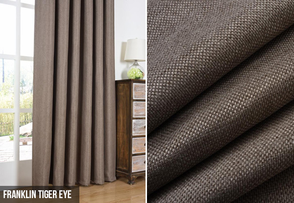 Thermal Self-Lined Pencil Pleat Ready-Made Curtain - Six Sizes & Six Designs Available