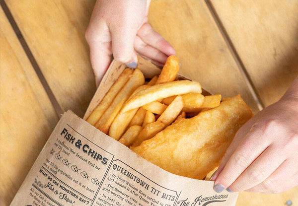 Two Award-Winning Fish & Chips Meals incl. Sauce & Soft Drink to Share for Two People - Option for Four People - Queenstown & Wanaka Locations