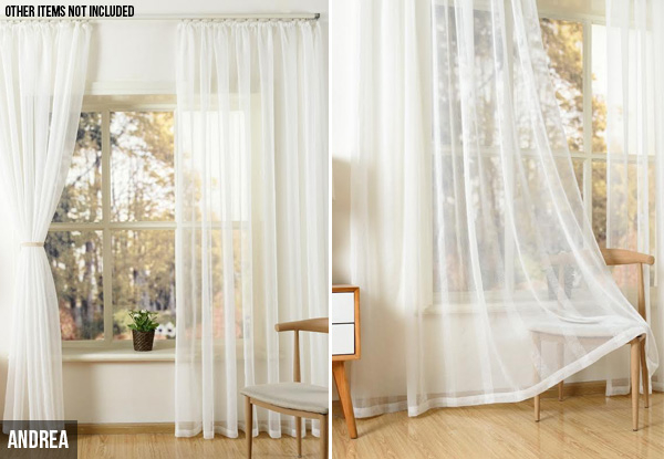 Sheer Ready-Made Net Curtains - Available in Two Styles & Six Sizes