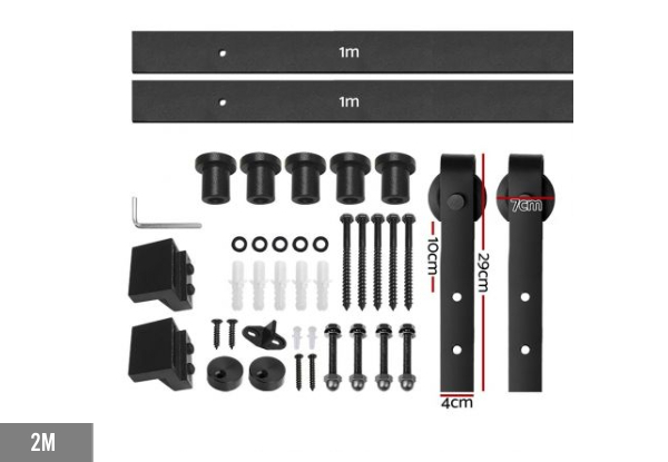 Sliding Barn Door Hardware Track Set - Three Sizes Available