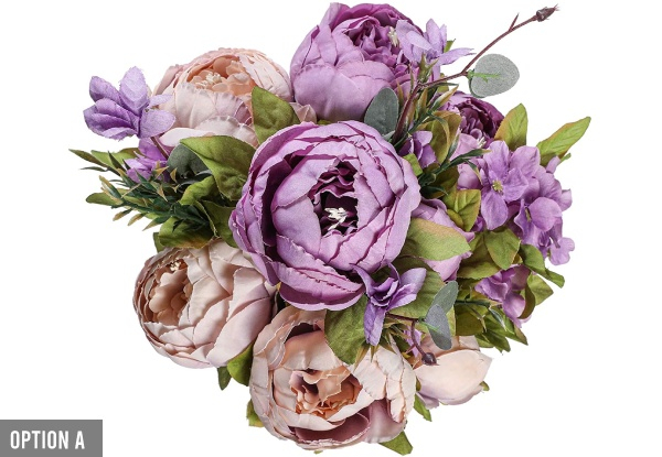 Artificial Peony Silk Flowers - Five Options Available