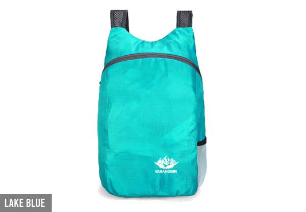 20L Lightweight Foldable Backpack - Eight Colours Available