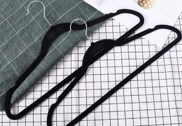 50-Piece 45cm Velvet Hangers - Available in Three Colours