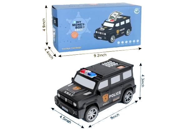 Mini Police ATM Coin Piggy Bank with Music