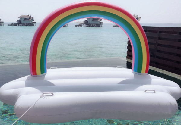 Giant Inflatable Rainbow Cloud Float