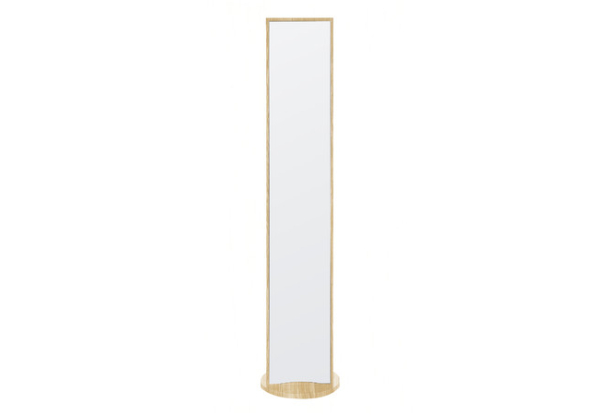 Freestanding Full-Length Mirror with Rotating Base & Storage - Two Colours Available