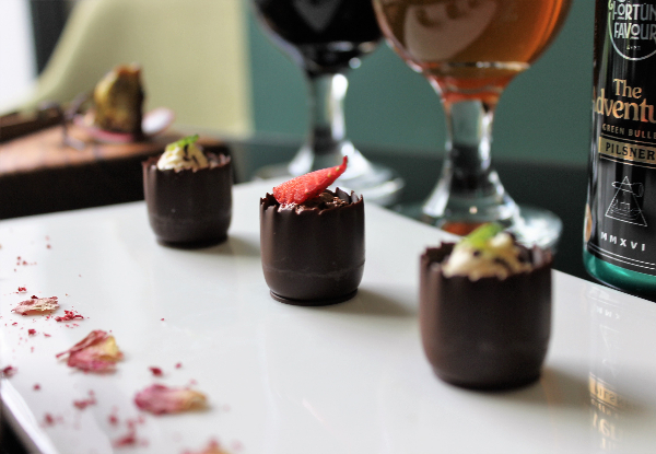 Craft Beer Degustation Experience Hosted by Fortune Favours incl. a Glass of Bubbly on Arrival, Three Craft Beers Matched with Asian-Fusion Inspired Canapés & 20% off Dinner Afterwards