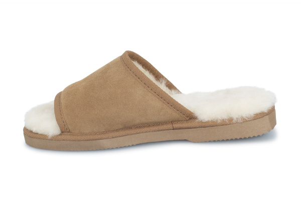 Ugg Australian-Made Water-Resistant Essentials Classic Unisex Sheepskin Open Toe Wool Scuffs - 10 Sizes Available